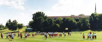 photo of UW-Madison Badgers practicing on O'Connor Center fields