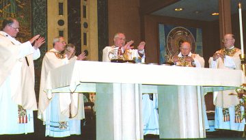 photo of Consecration during installation Mass for Bishop Robert Morlino