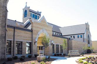photo of the exterior of the new St. John the Baptist Church in Waunakee