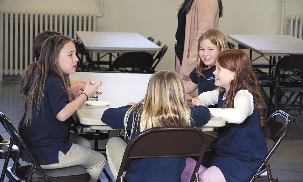 St. Luke School enjoys ‘Bagels with the Bishop’