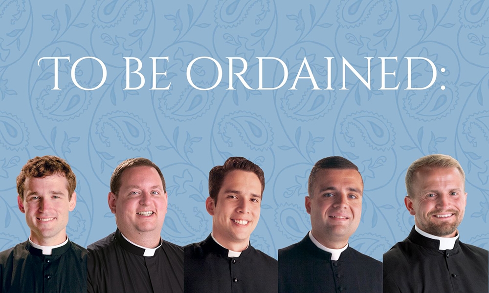 New priests, transitional deacon to be ordained in May
