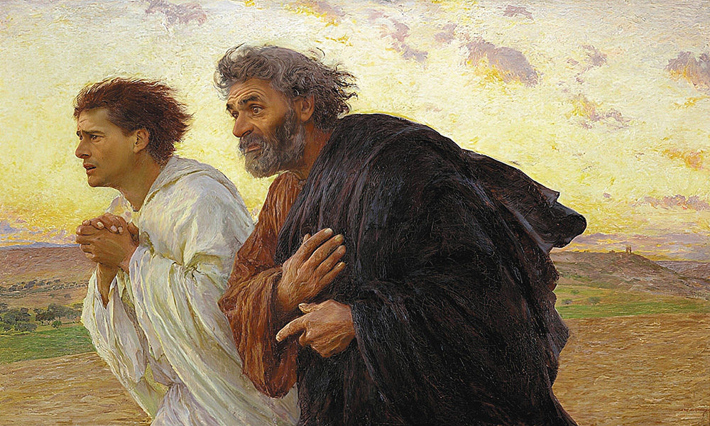 Seeking to discover the Truth of Christ: Les Disciples by Eugène Burnand